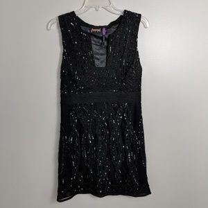 Free People black sequin party dress size 10
